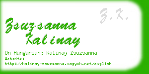 zsuzsanna kalinay business card